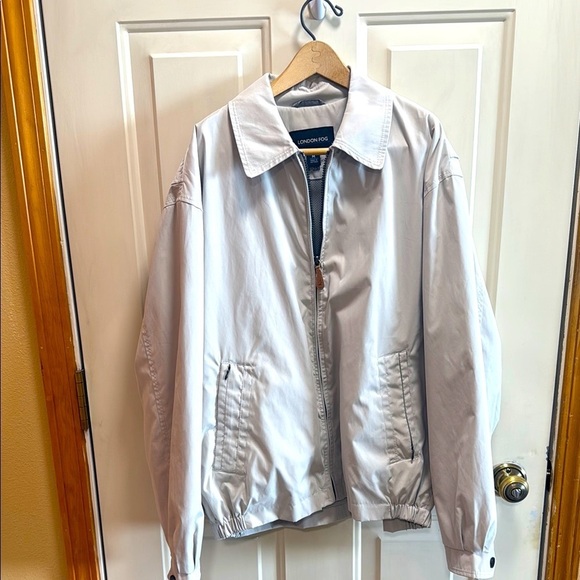 Vintage London Fog Men's Windbreaker Khaki Gray Jacket - Picture 1 of 8